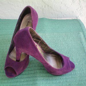 WOMENS SHOES SIZE 9 PURPLE SUEDE PLATFORM CHARLOTT